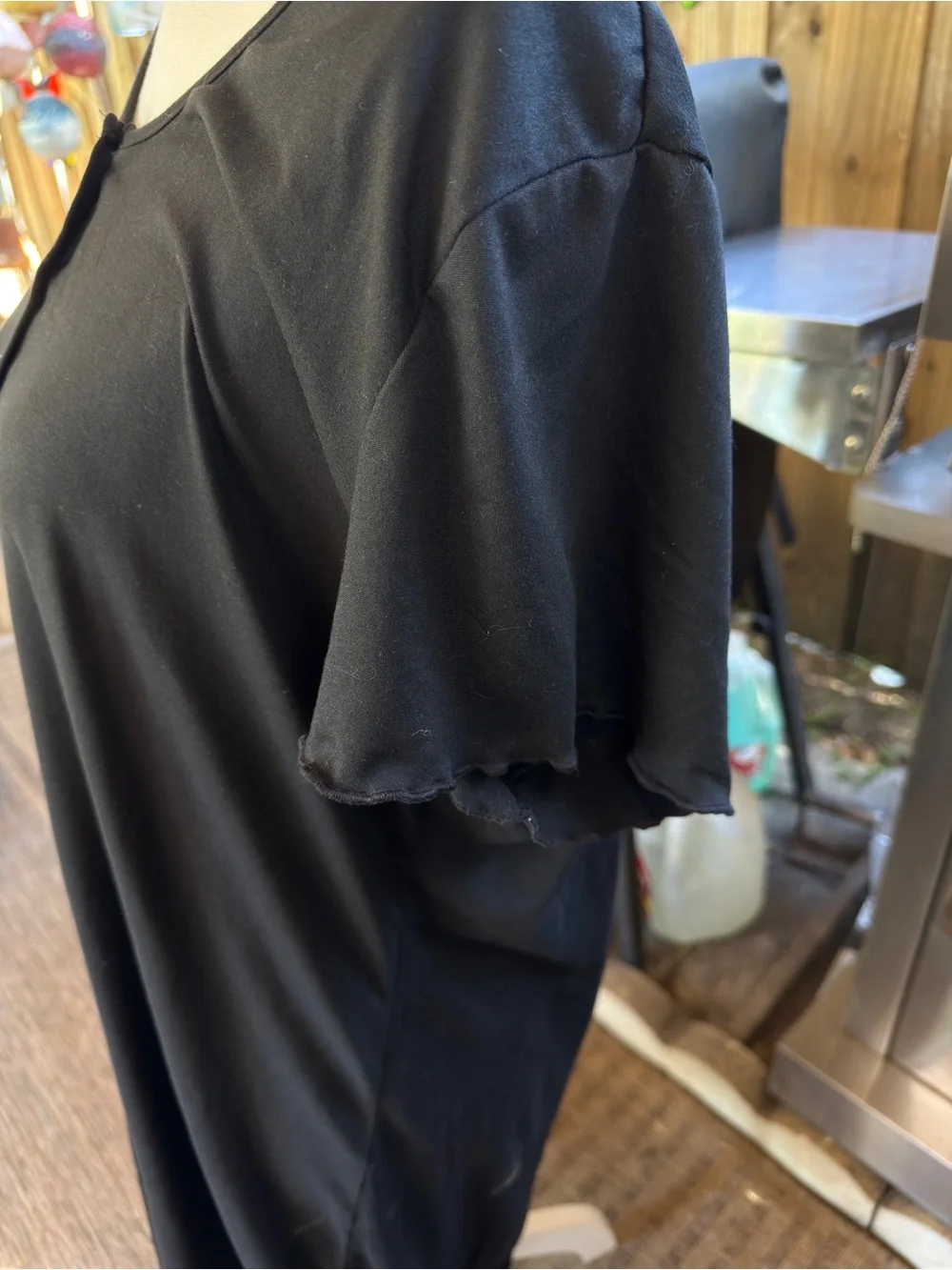 Ekouaer‎ Black Nightgown XL
